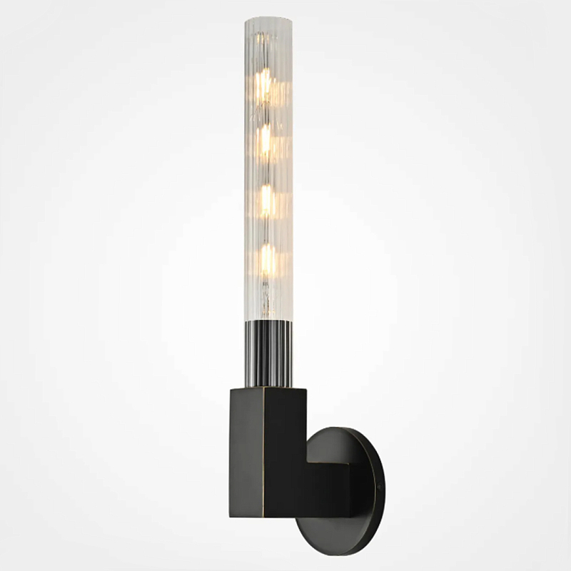 Бра CANNELLE wall lamp SINGLE Sconces Black Черный Прозрачное Стекло в Ижевске | Loft Concept 