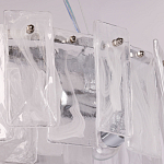 Люстра круглая с подвесными прямоугольными пластинами из стекла Glacier Panels варинант исполнения - 4 | Loft Concept в Ижевске