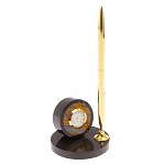 Часы настольные с ручкой из натурального камня Stone Clock варинант исполнения - 11 | Loft Concept в Ижевске