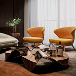 Дизайнерский журнальный стол волнистой формы Nyxacad варинант исполнения - 4 | Loft Concept в Ижевске