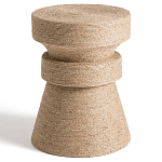 Приставной стол с отделкой из джута Juti D35 см варинант исполнения - 1 | Loft Concept в Ижевске