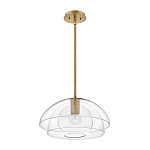 Подвесной светильник с прозрачным двойным стеклянным плафоном в форме купола и внутренней сферой Hinkley варинант исполнения - 10 | Loft Concept в Ижевске