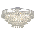 Люстра подвесная круглая с молочными стеклянными подвесками в форме капель Droplet Chandelier варинант исполнения - 2 | Loft Concept в Ижевске