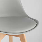 Стул с основой из пластика и мягким сиденьем Arvika Grey варинант исполнения - 7 | Loft Concept в Ижевске