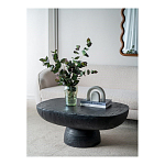 Столик кофейный черного цвета с овальной столешницей и круглым основанием Black Dalmen Table варинант исполнения - 8 | Loft Concept в Ижевске