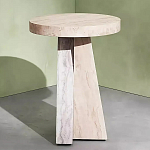 Дизайнерский журнальный стол с круглой каменной столешницей Utezu варинант исполнения - 1 | Loft Concept в Ижевске