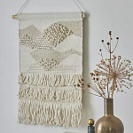 Панно из шерсти и хлопка с узором Beige Calista Serene варинант исполнения - 5 | Loft Concept в Ижевске