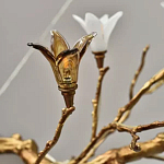 Люстра в виде золотой ветки с цветами Glass Flower Pendant Light варинант исполнения - 1 | Loft Concept в Ижевске