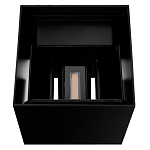 Уличный настенный светильник светодиодный формы куб черного цвета из металла Urban Minimalist варинант исполнения - 4 | Loft Concept в Ижевске