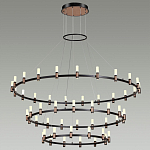 Люстра подвесная с тремя круглыми ярусами и цилиндрическими плафонами Arnaut Light варинант исполнения - 3 | Loft Concept в Ижевске