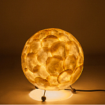 Настольная лампа из перламутра на металлическом каркасе Indonesian Egg варинант исполнения - 4 | Loft Concept в Ижевске