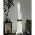 Торшер геометрический с тремя мраморными плафонами Marble Tripod варинант исполнения - 7 | Loft Concept в Ижевске