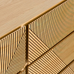 Комод с геометрическим рисунком на ящиках Anders Light Wood варинант исполнения - 5 | Loft Concept в Ижевске