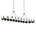 Люстра овальная с круглыми светодиодными источниками света Maxine Light варинант исполнения - 8 | Loft Concept в Ижевске