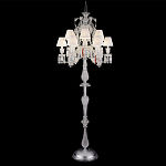 Торшер с 12-ю белыми текстильными абажурами и хрустальными подвесками Lustre Reverie варинант исполнения - 2 | Loft Concept в Ижевске