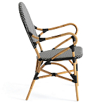 Кресло плетеное из ротанга Ronald Black White Rattan Chair варинант исполнения - 3 | Loft Concept в Ижевске