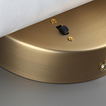 Бра с цилиндрическим плафоном из белого алебастра на круглом основании Латунь Cryptocrystalline Stone варинант исполнения - 3 | Loft Concept в Ижевске