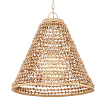 Подвесной светильник в форме колокола из деревянных бусин Wooden Beads варинант исполнения - 3 | Loft Concept в Ижевске