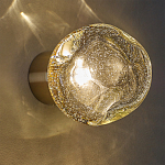 Бра с круглым плафоном из прозрачного стекла с пузырьками воздуха Effervia  варинант исполнения - 11 | Loft Concept в Ижевске