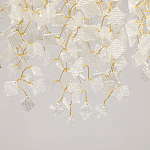 Люстра подвесная золотого цвета с декоративными ветвями и прозрачными рельефными подвесками FAIRYTREE Light варинант исполнения - 8 | Loft Concept в Ижевске