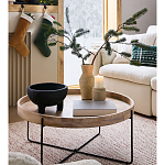 Журнальный стол с круглой деревянной столешницей Urban Style Space варинант исполнения - 5 | Loft Concept в Ижевске