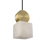 Подвесной светильник с квадратным мраморным плафоном Marble square варинант исполнения - 3 | Loft Concept в Ижевске