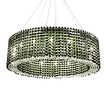 Круглая люстра с хрустальными подвесками Crystal Art Chrome Green Chandelier 12 варинант исполнения - 2 | Loft Concept в Ижевске