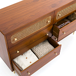 Комод с 6-ю ящиками с декором из ротанга Degarmo Chest of Drawers варинант исполнения - 3 | Loft Concept в Ижевске