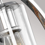 Бра цвета хром с круглой рамой и цилиндрическим прозрачным стеклянным плафоном на прямоугольном основании Feiss варинант исполнения - 5 | Loft Concept в Ижевске