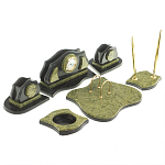 Настольный письменный набор из змеевика из 7-ми элементов Successful Leader варинант исполнения - 2 | Loft Concept в Ижевске