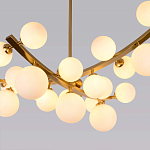 Люстра подвесная фигурная с белыми лампами в форме шара Felicitat варинант исполнения - 2 | Loft Concept в Ижевске