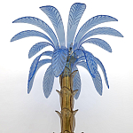 Торшер Glass Decorated Palm Floor Lamp Blue Листья Пальмы  варинант исполнения - 4 | Loft Concept в Ижевске