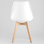 Стул с основой из пластика и мягким сиденьем Arvika White варинант исполнения - 5 | Loft Concept в Ижевске