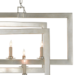 Люстра серебряная из пересекающихся прямоугольных элементов Intersecting Rectangles варинант исполнения - 1 | Loft Concept в Ижевске