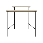 Стол письменный овальной формы с полкой LOUB WORKING TABLE BLACK OAK варинант исполнения - 1 | Loft Concept в Ижевске