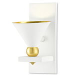 Бра с бело-золотыми плафоном в форме конуса Light Source варинант исполнения - 4 | Loft Concept в Ижевске