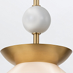 Подвесной светильник латунного цвета с конусовидным белым плафоном Quintiesse варинант исполнения - 4 | Loft Concept в Ижевске