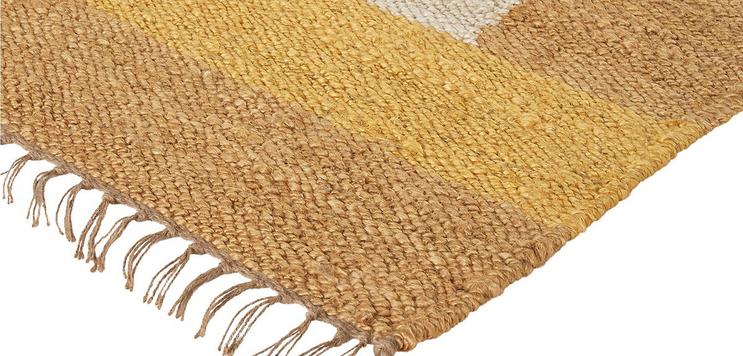 Ковер с бахромой Carpet Yellow 100% джут Ковер с бахромой Carpet Yellow 100% джут - Loft-Concept в Ижевске