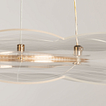 Люстра с прозрачным волнистым плафоном в форме цветка Ethereal Bloom варинант исполнения - 9 | Loft Concept в Ижевске