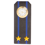 Часы погон подарочные настольные Авиация ВМФ из натурального камня Змеевик Military Clock варинант исполнения - 16 | Loft Concept в Ижевске