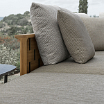 Дизайнерский уличный диван из массива дерева с плетеной спинкой PALINFRASCA Sofa варинант исполнения - 2 | Loft Concept в Ижевске