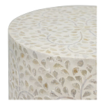 Приставной столик с рисунком из раковин устриц Bone Inlay варинант исполнения - 3 | Loft Concept в Ижевске