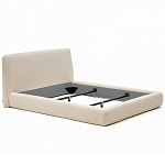 Кровать со съемным бежевым чехлом из ткани букле White Boucle Collection варинант исполнения - 1 | Loft Concept в Ижевске