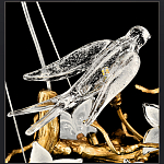 Люстра в виде золотой ветки с цветами и птичками Marvelous Garden варинант исполнения - 10 | Loft Concept в Ижевске