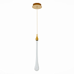 Подвесной светильник с плафоном в форме капли на золотистом каркасе Raindrop варинант исполнения - 3 | Loft Concept в Ижевске