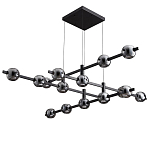 Люстра подвесная черная в сочетании с серыми стеклянными плафонами Embodiment варинант исполнения - 1 | Loft Concept в Ижевске