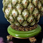Настольная лампа с каркасом и декором в виде ананаса из фарфора и бронзы Pineapple Lamp варинант исполнения - 3 | Loft Concept в Ижевске