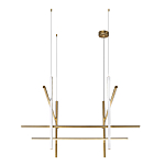 Люстра с 8-ю пересекающимися цилиндрическими плафонами на тонких тросах Trumpet tube варинант исполнения - 4 | Loft Concept в Ижевске