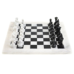 Шахматы классические с белой доской из натурального камня Мрамор Decorative Thematic Chess варинант исполнения - 1 | Loft Concept в Ижевске