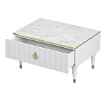 Стол журнальный белый с ящиком Expanses of Beauty варинант исполнения - 2 | Loft Concept в Ижевске